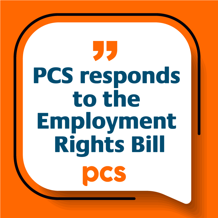 pcs_union's tweet photo. PCS Responds to Employment Rights Bill
"The devil will be in the detail, and we will hold the new Labour government to account on the pre-election commitments it made on a new deal for workers.” - Fran Heathcote, PCS General Secretary
Read more: https://t.co/34SjtBjwok

#PCS https://t.co/74yKJhghFC