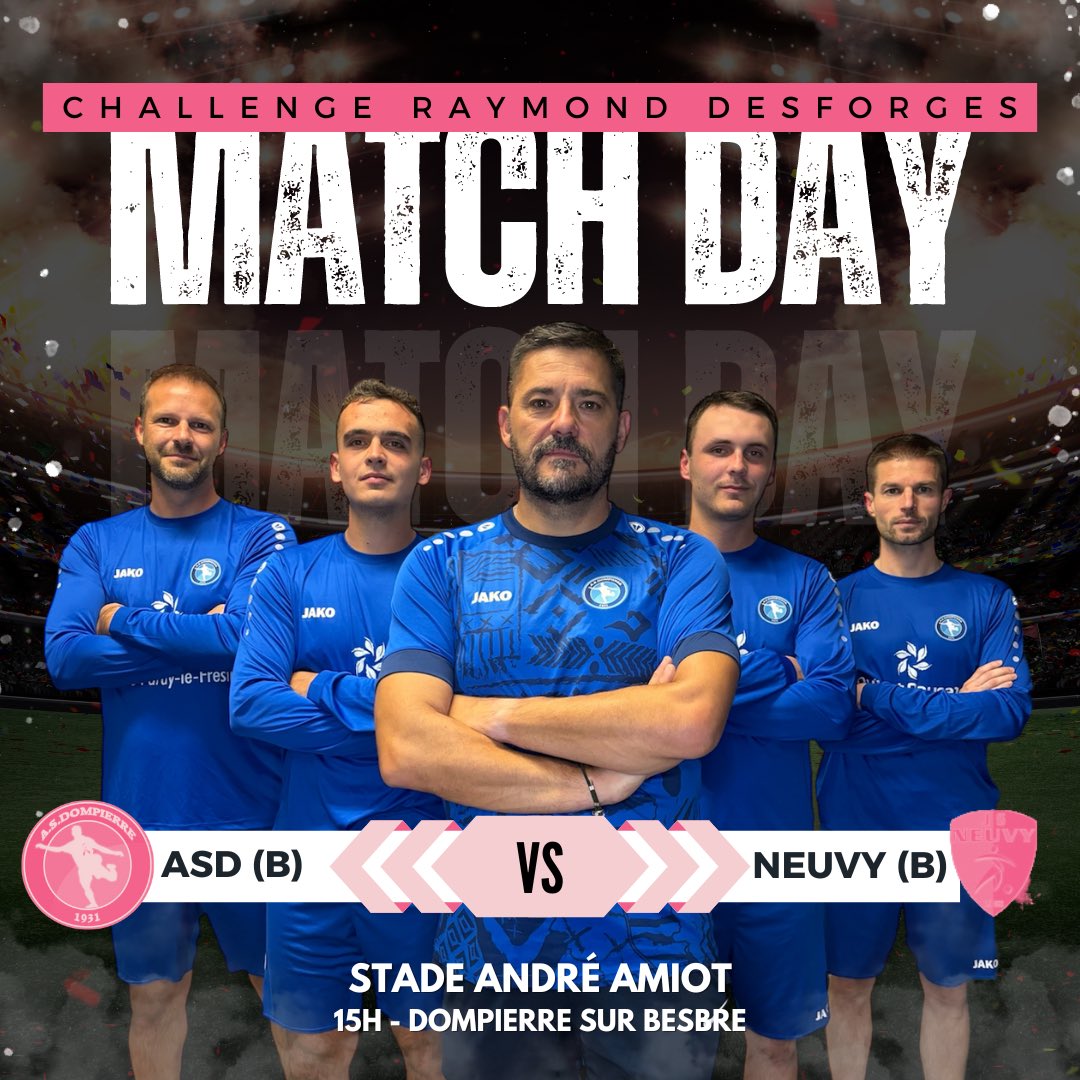 🔵⚪️ LE PROGRAMME DU WEEK-END ⚪️🔵

Challenge Raymond Desforges
1/16 Finale 

🗓️ Dimanche 13 octobre

🏠Domicile
A.S.DOMPIERRE B 🆚 Neuvy (B) 
⏰ 15h00
