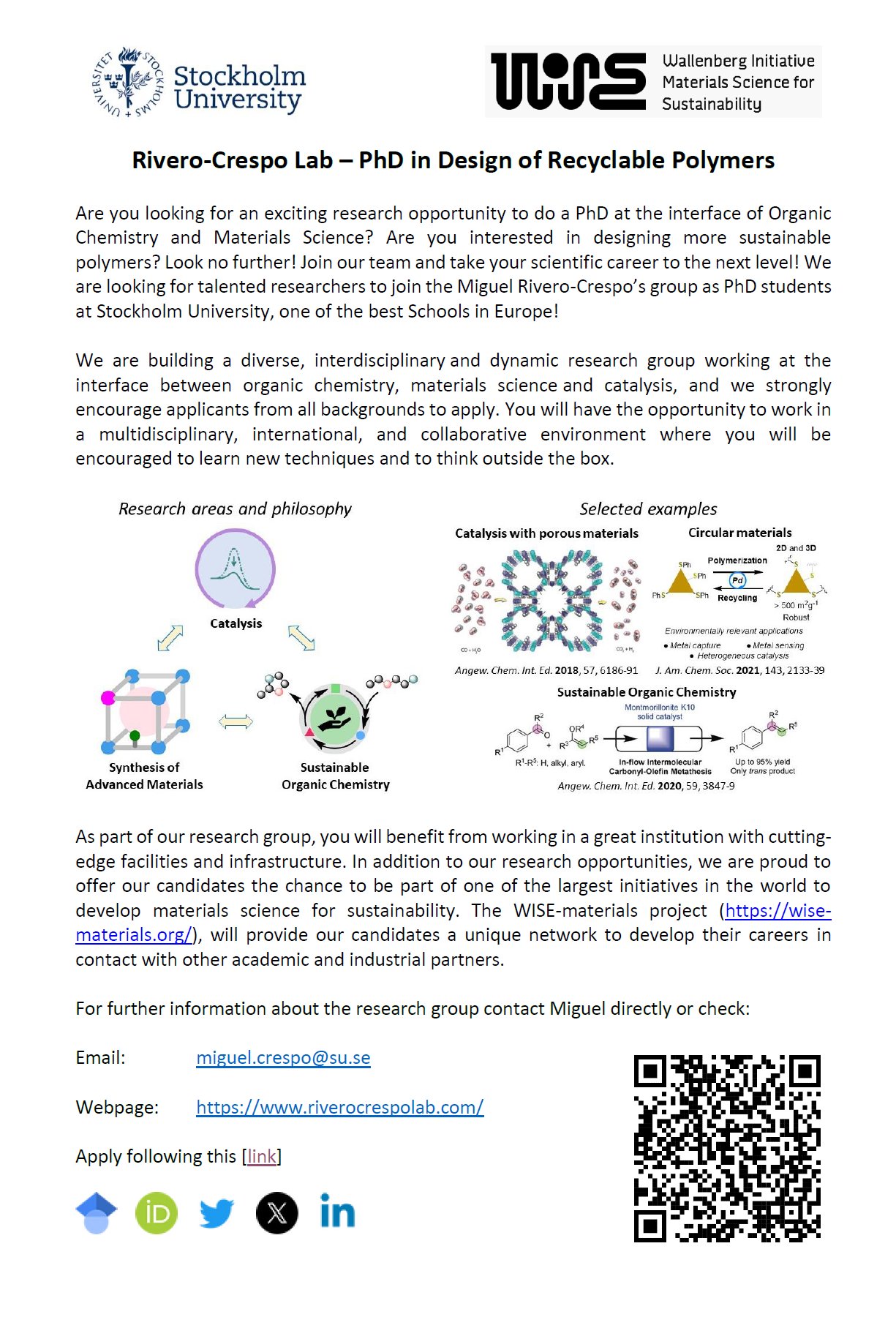 Miguel Rivero-Crespo on X: &ldquo;📢We are hiring! We offer a fully 