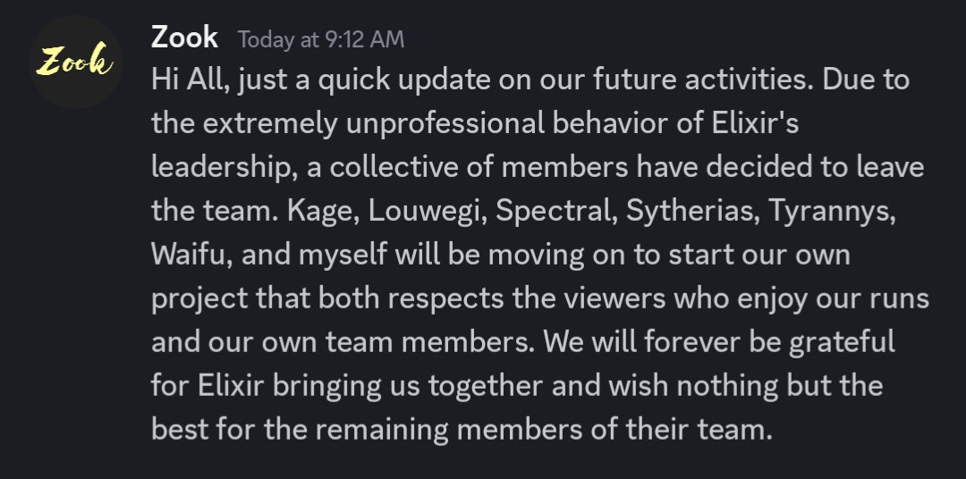 A Statement on Elixir and our new team