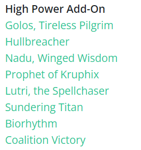 My #CMDR Big Idea of official ADD-ONS got missed in the tl;dr era we're living in now so here's a quick look at it. It gives easy vocabulary to find people who want to play a similar game as you &amp; provides an alternative from complete banning when design mistakes occur. Thoughts?