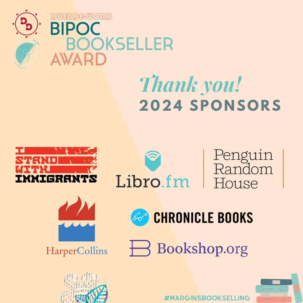 The Word | A Storytelling Sanctuary (@wordisdiversity) on Twitter photo Congratulations to our incredible BIPOC Bookseller Award Winners and many thanks to our incredible sponsors and partners: @Bookshop, @Libro.fm, @penguinrandomhouse, @iamanimmigrant, <a href="/ChronicleBooks/">Chronicle Books</a>, and <a href="/HarperCollins/">HarperCollins</a> Congratulations to our incredible BIPOC Bookseller Award Winners and many thanks to our incredible sponsors and partners: @Bookshop, @Libro.fm, @penguinrandomhouse, @iamanimmigrant, <a href="/ChronicleBooks/">Chronicle Books</a>, and <a href="/HarperCollins/">HarperCollins</a>