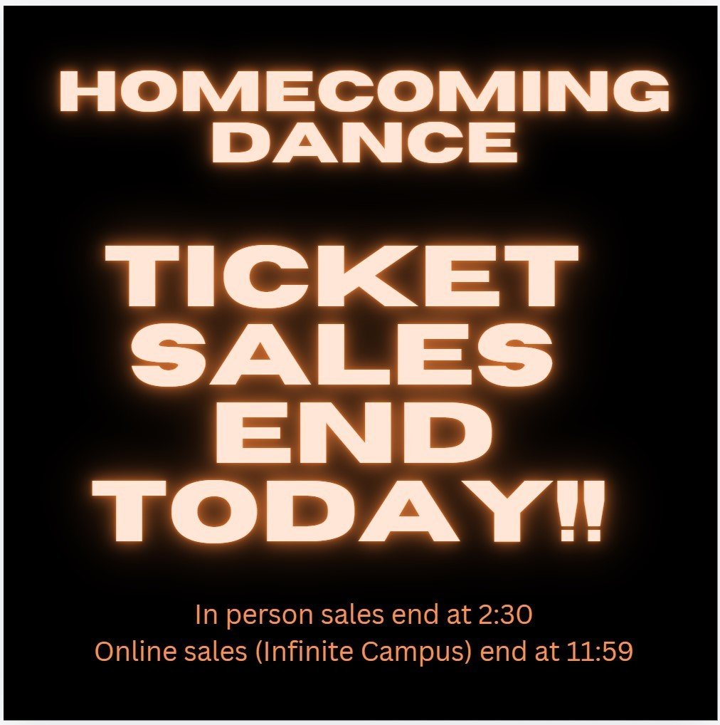 Ticket sales end TODAY!!!!!