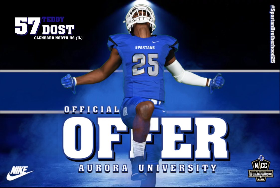 Ted_Dost's tweet image. After a great junior day visit and conversation with @AU_SpartanFB . I am blessed to receive my second offer to continue my academic and athletic career at Aurora university!!! @GNfootball @CoachSaboFIST @FISTFootball @PrepRedzoneIL