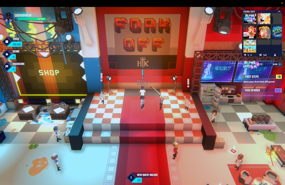 Never thought I'd be standing next to <a href="/GordonRamsay/">Gordon Ramsay</a> in the metaverse.🍴🔥 The <a href="/HellsKitchenFOX/">Hell's Kitchen</a> Fork Off experience in <a href="/TheSandboxGame/">The Sandbox</a> is one of my favorites of Alpha Season 4 so far, come play with me! 👀 sandbox.game #TheSandbox #AlphaSeason4 #AS4SocialChallenge