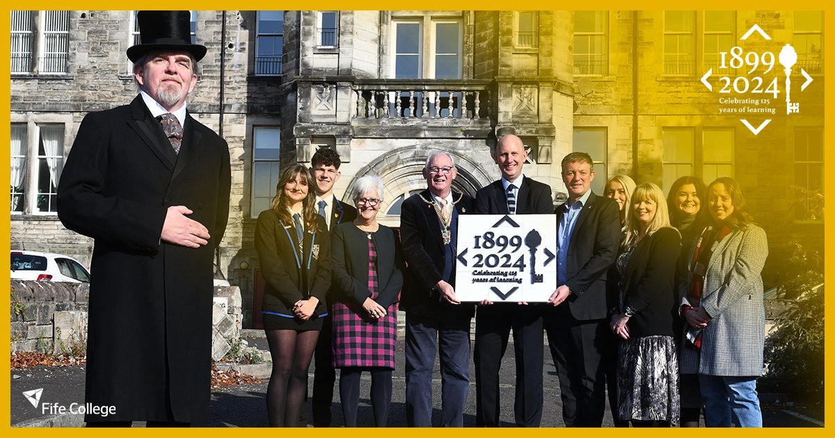 🎉 Celebrating 125 Years of Fife College! 🎉
 
Today marks a momentous milestone in our history! The College traces its roots to 10 October 1899, when Lauder Technical School opened its doors. 

Read more here: orlo.uk/9iMKk
 
#FifeCollege125