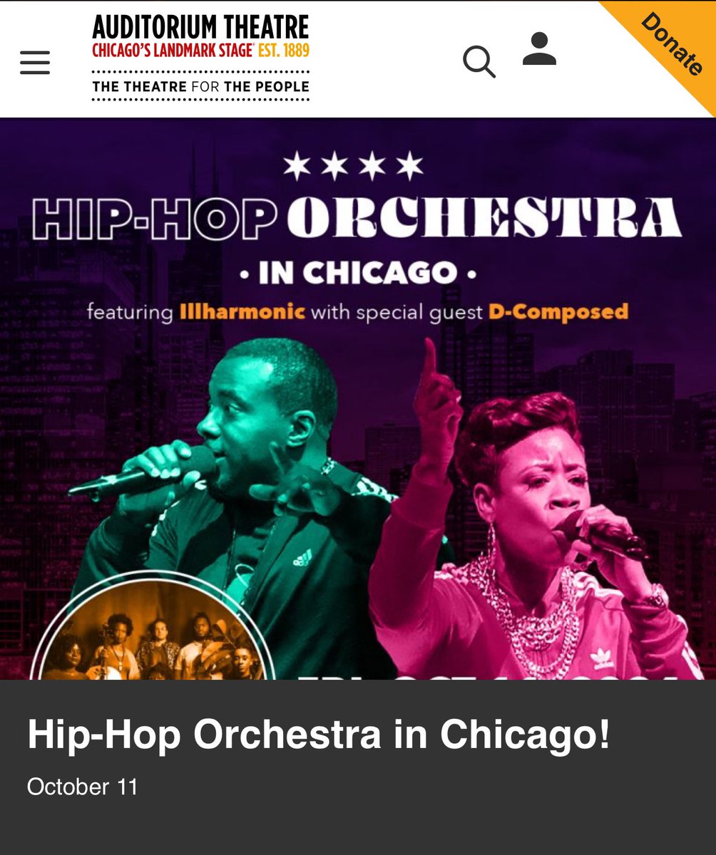 Thee Phantom (@theephantom5000) on Twitter photo #HipHopOrchestra performing in Chicago this Friday! 1,500 tickets sold thus far! Get Your Tickets ASAP! Link: auditoriumtheatre.org/events-details… #HipHopOrchestra performing in Chicago this Friday! 1,500 tickets sold thus far! Get Your Tickets ASAP! Link: auditoriumtheatre.org/events-details…