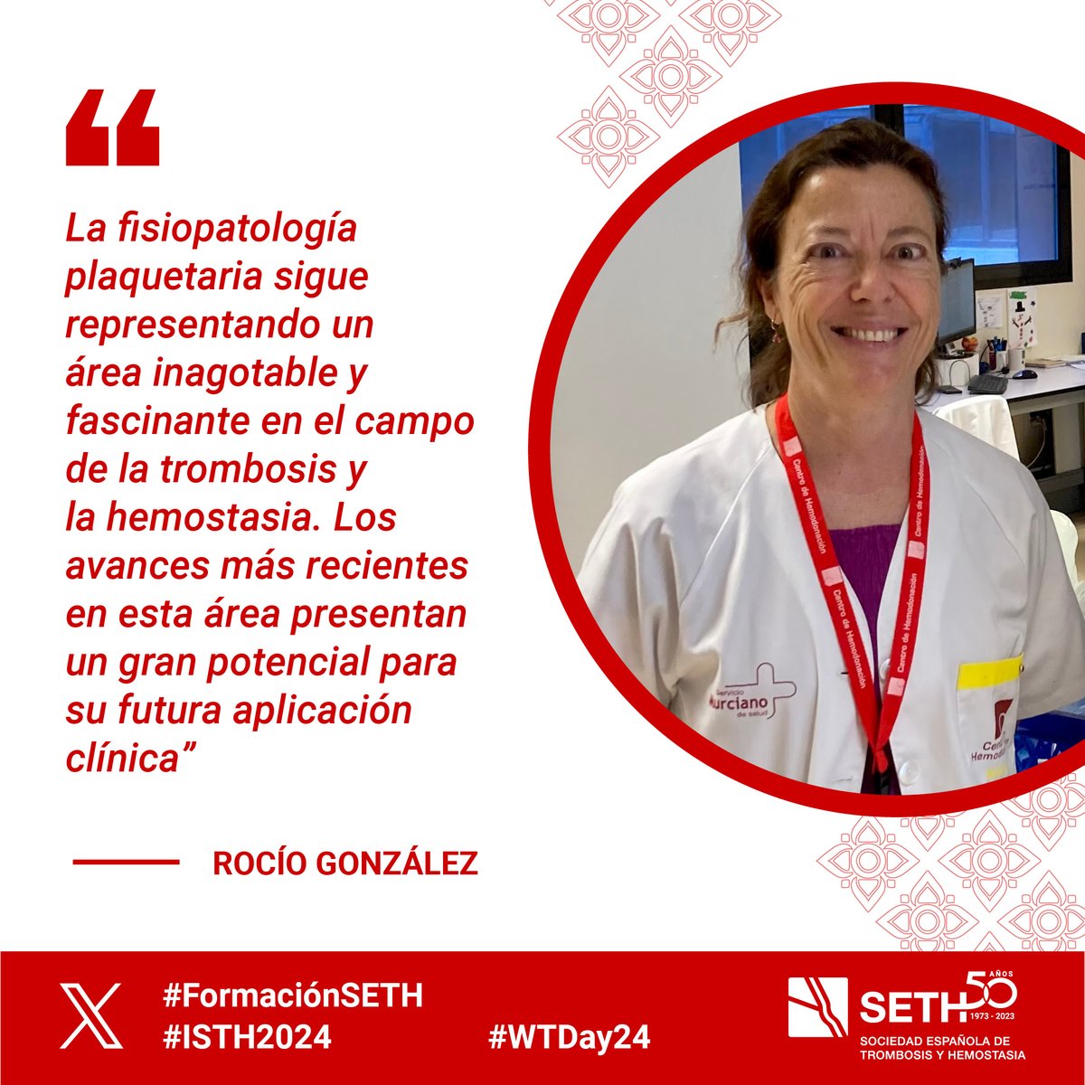 SETH Trombosis y Hemostasia (@seth__oficial) on Twitter photo La Dra. Rocío González (<a href="/Rocio_GlezCo/">Rocio Gonzalez-Conejero</a>), <a href="/IMIB_RMurcia/">Instituto Murciano de Investigación Biosanitaria</a>, señala: «La fisiopatología plaquetaria sigue siendo un área inagotable y fascinante en el campo de la trombosis y hemostasia. Los avances más recientes en esta área presentan un gran potencial para su futura aplicación La Dra. Rocío González (<a href="/Rocio_GlezCo/">Rocio Gonzalez-Conejero</a>), <a href="/IMIB_RMurcia/">Instituto Murciano de Investigación Biosanitaria</a>, señala: «La fisiopatología plaquetaria sigue siendo un área inagotable y fascinante en el campo de la trombosis y hemostasia. Los avances más recientes en esta área presentan un gran potencial para su futura aplicación