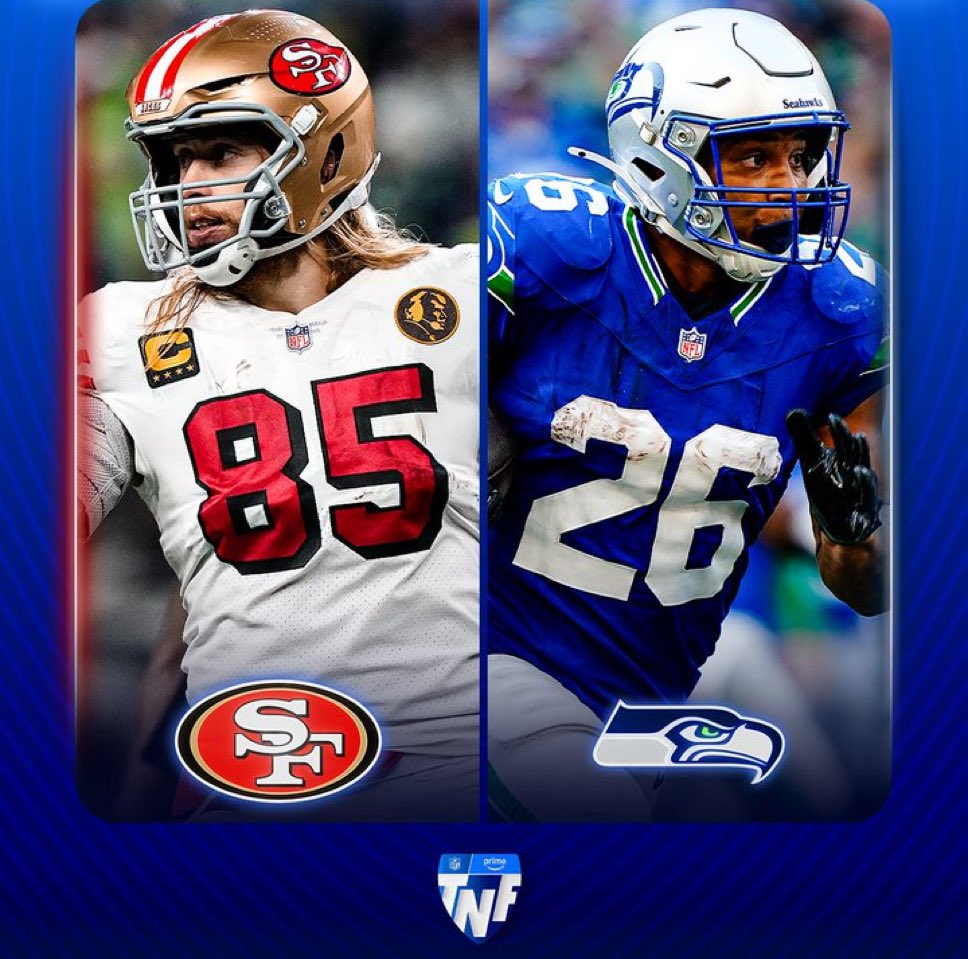 49ersSportsTalk's tweet photo. This might be one of the best #NFL uniform matchup’s ever… 😍🤩🏈

#49ers #Seahawks #FTTB https://t.co/d9yJSnEZKE