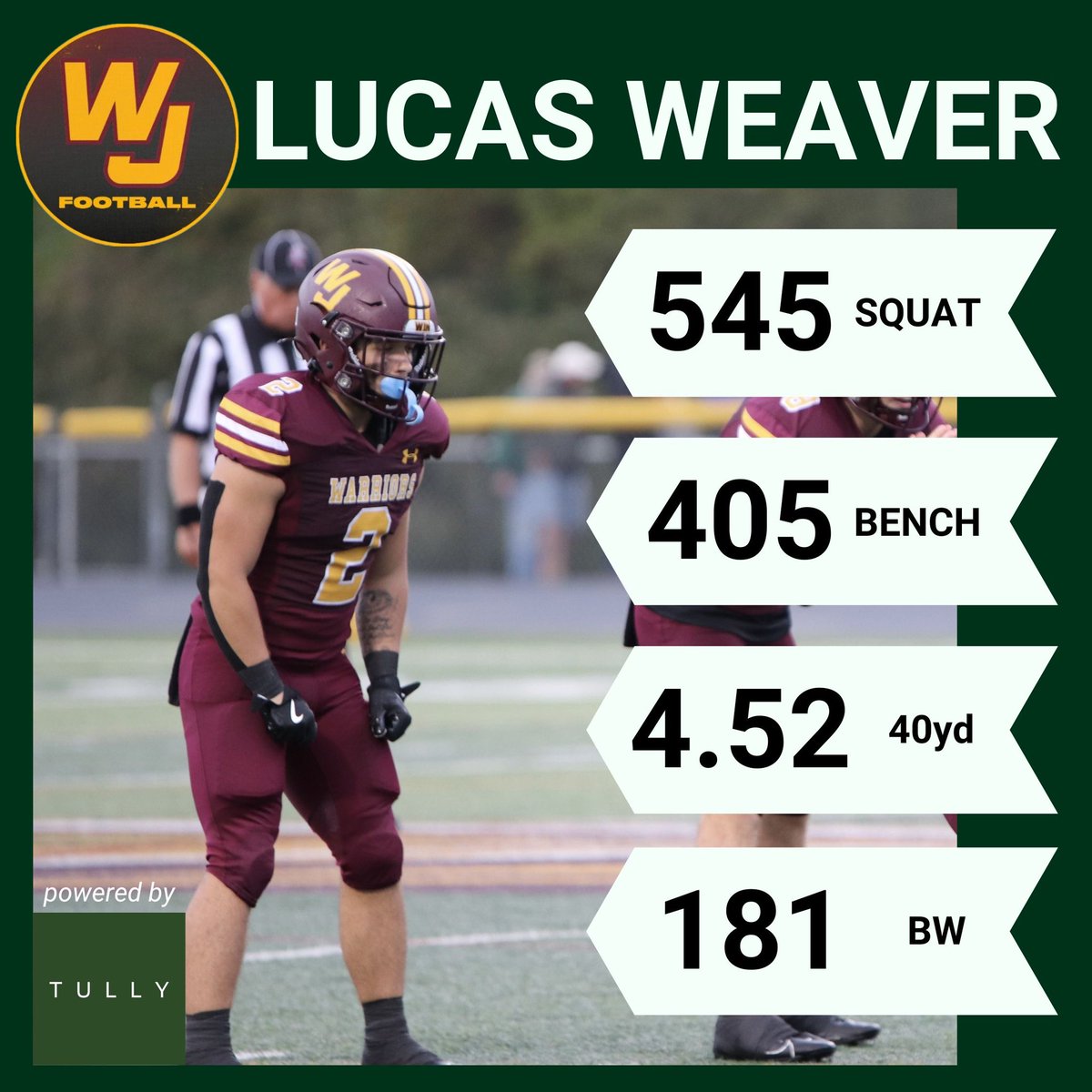 Matt Redmond (@coach_redmond_) on Twitter photo Numbers like these are EARNED through years of hard work. <a href="/LucasWeaver2025/">Lucas Weaver</a> has been a leader in our room for a long time, and his stats reflect that! <a href="/TullyTracking/">Tully</a> <a href="/WalshJesuitFB/">Walsh Jesuit Football</a> <a href="/WJ_Warriors/">WJ Athletics</a> Numbers like these are EARNED through years of hard work. <a href="/LucasWeaver2025/">Lucas Weaver</a> has been a leader in our room for a long time, and his stats reflect that! <a href="/TullyTracking/">Tully</a> <a href="/WalshJesuitFB/">Walsh Jesuit Football</a> <a href="/WJ_Warriors/">WJ Athletics</a>