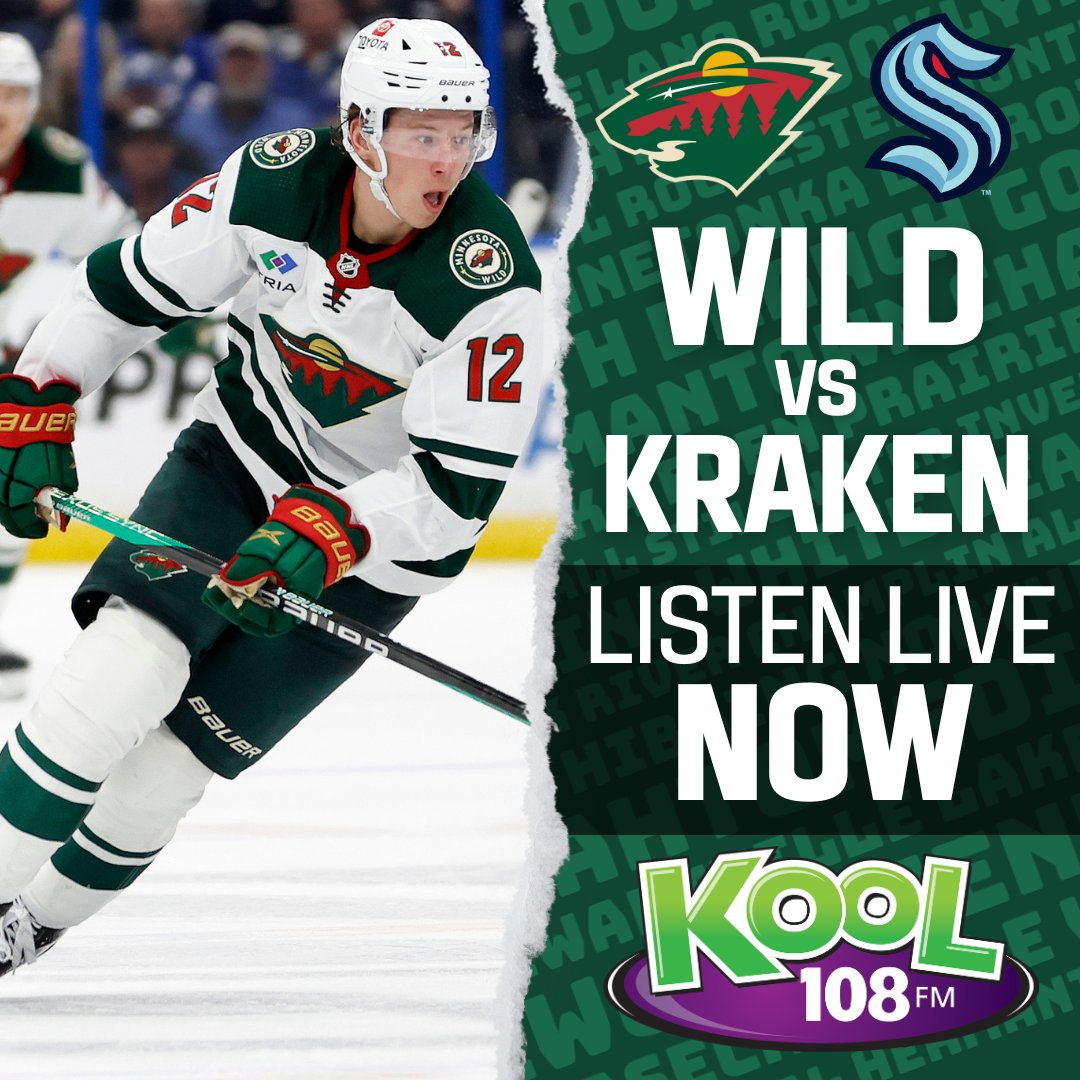 NOW: #mnwild look to sink the Kraken!!

LISTEN NOW to this game on <a href="/kool108radio/">KOOL 108</a>!
#NHL <a href="/iHeartRadio/">iHeartRadio</a> 
LISTEN: kool108.com/listen