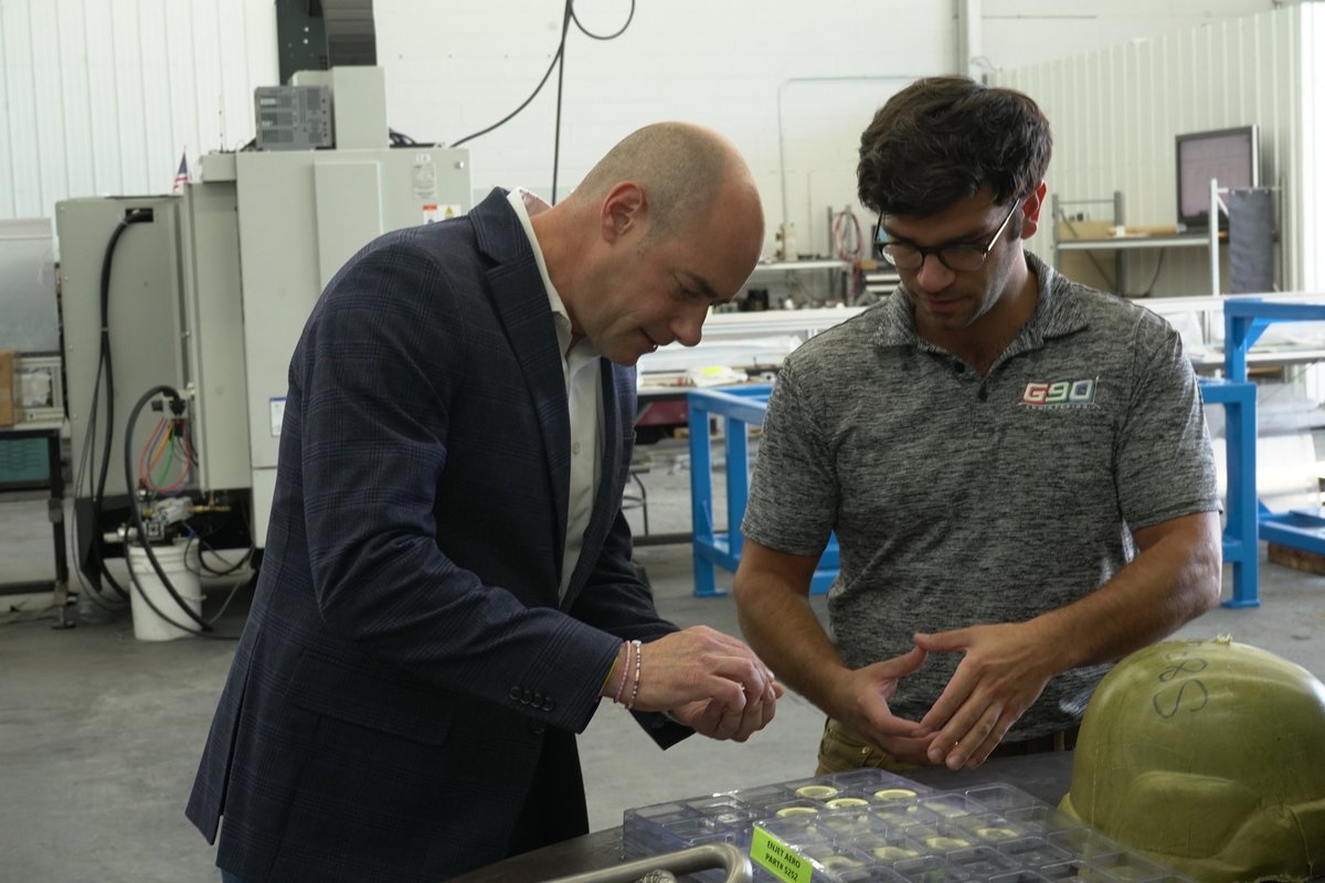 RepGregLandsman's tweet photo. We visited @madecdc Hub for Manufacturing &amp; their shared office space. 

They’ve built a community to give manufacturing startups the resources and support they need to grow, from furniture design to coffee production. We connected on how to better support their small businesses. https://t.co/bWVA2aGwQx