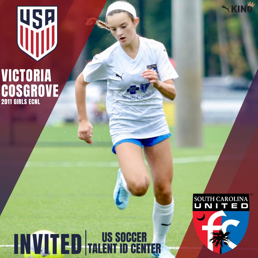 SCUnited_FC's tweet photo. Congratulations to SCUFC's Lydia Kiker (2011 Girls ECNL), Victoria Cosgrove (2011 Girls ECNL), and Avery Stoner (2010 Girls ECNL) on being selected to attend the US Soccer Girls Talent ID Center in Pineville, NC. https://t.co/K8iuF4iZg6