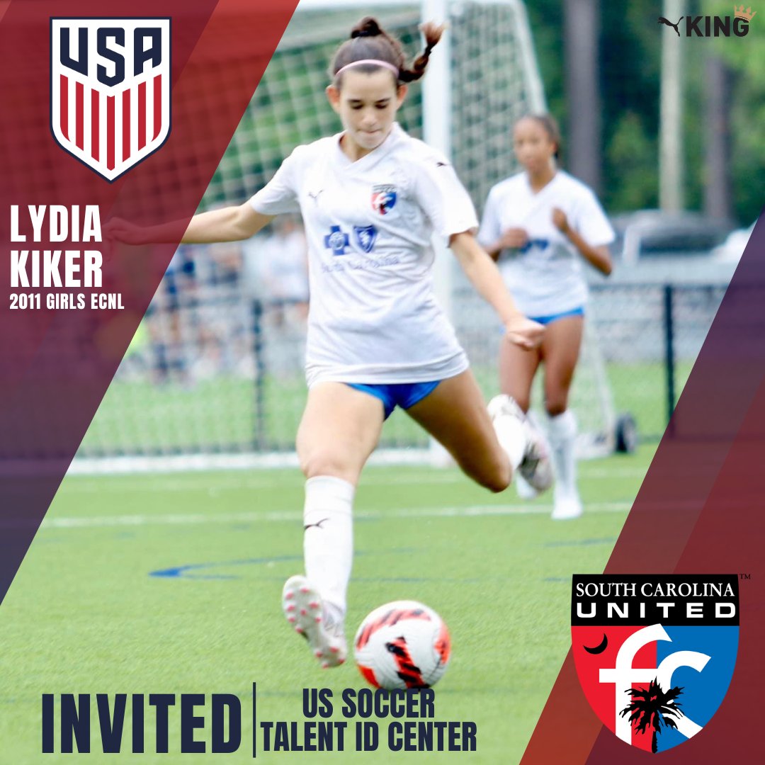 SCUnited_FC's tweet photo. Congratulations to SCUFC's Lydia Kiker (2011 Girls ECNL), Victoria Cosgrove (2011 Girls ECNL), and Avery Stoner (2010 Girls ECNL) on being selected to attend the US Soccer Girls Talent ID Center in Pineville, NC. https://t.co/K8iuF4iZg6
