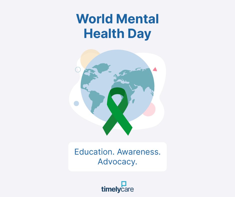 Today is World Mental Health Day, an international day to increase education, advocacy and awareness and REDUCE the social stigma! The University proudly partners with TimelyCare to provide mental health care. Find TimelyCare through myUSI.