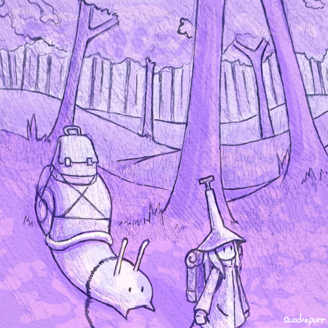 #inktober2024  #Inktober #inktoberday10

It's weird hat girl again
This time she's living a nomadic lifestyle with a pet snail
I'm not sure if i should give her a name at this point
but i'm  bad at naming stuff so weird hat girl it is