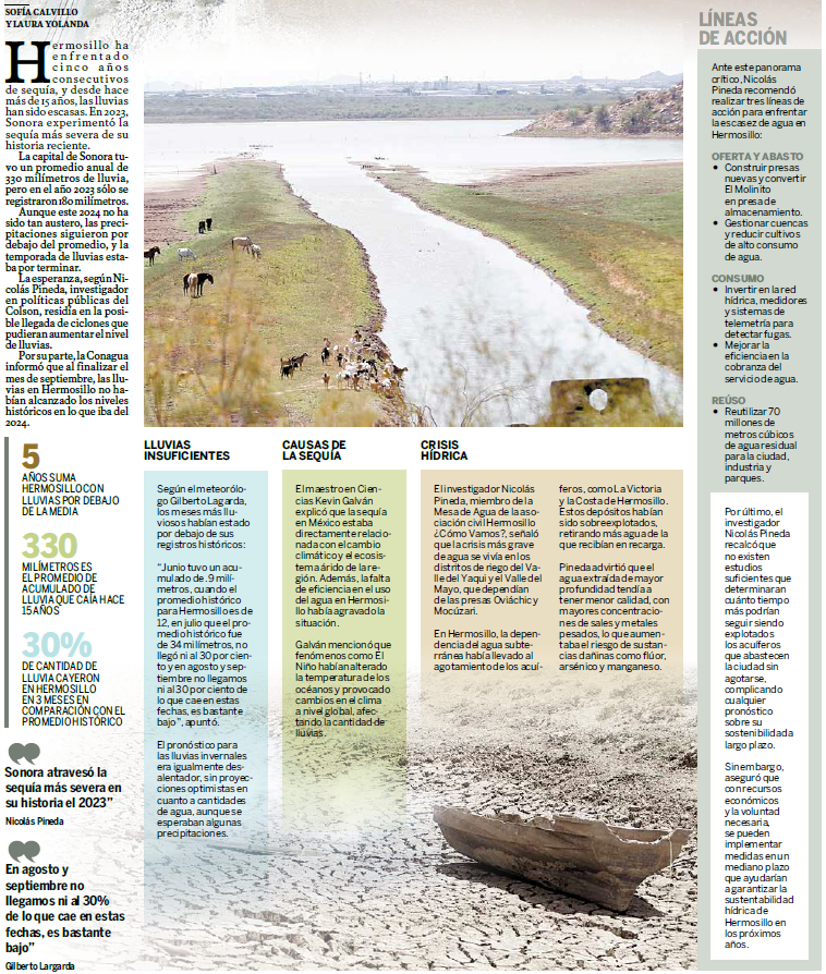 MaestriaGIA's tweet photo. Hermosillo enfrenta reto hídrico: retos y estrategias
#agua #sequia #problemas #politica #mgia #Colson 
Vía. Expreso. https://t.co/9p4oMFoDAA