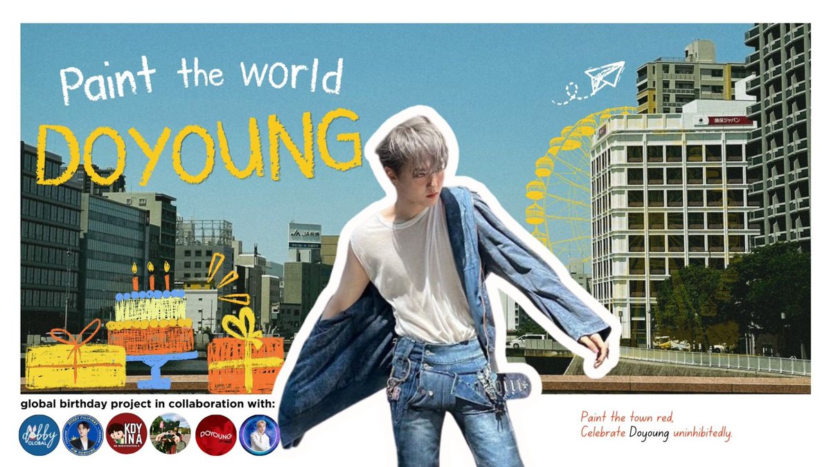 PAINT THE WORLD DOYOUNG 🎨 

Campanha de doações para o aniversário de 2024 do Doyoung  

💰 $5,910 
🗓 7 de setembro - 15 de novembro, 2024 
📝 Formulário de doação: tinyurl.com/painttheworld

#PaintTheWorldDoyoung
#트레저도영 #도영 #DOYOUNG