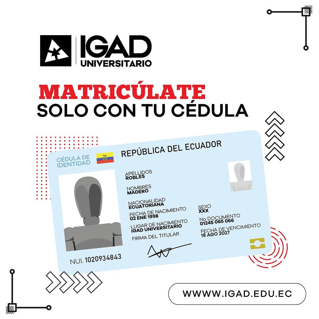 IGADec's tweet photo. Sin examen de admisión, obtén tu título de tercer nivel.
Nos quedan pocos cupos en las carreras de: Marketing Digital, Comunicación Digital, Post Producción de Imágenes y Diseño de Animación y Artes Digitales.
Estamos avalados y acreditados por SENESCYT, CES y CACES.
📱0990771322 https://t.co/XEvEkg2ul4