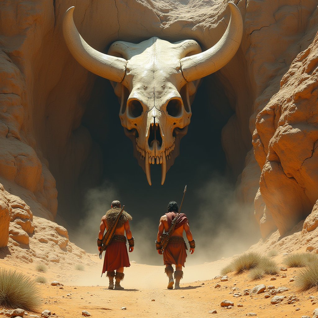 aiBildAgentur's tweet image. 💬 What’s waiting behind the skull? Comment your wildest guess!  
❤️ Like if you’d take on the challenge.

#EpicAdventure #IntoTheUnknown #WarriorPath #FaceTheBeast #LegendsInTheMaking #DesertQuest