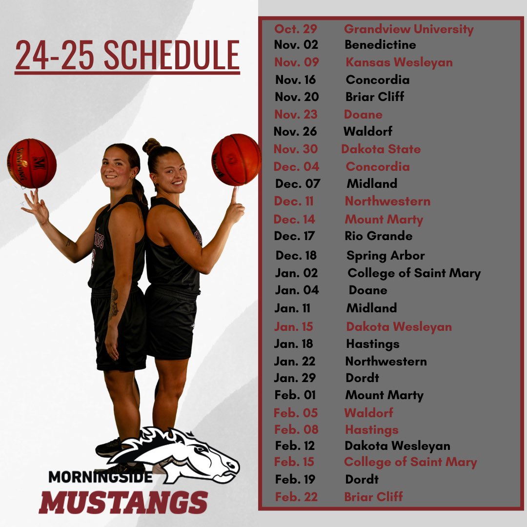 Time to mark those calendars!! We can't wait to see Allee Gymnasium packed very soon! 

*Maroon dates are home games &amp; black are away