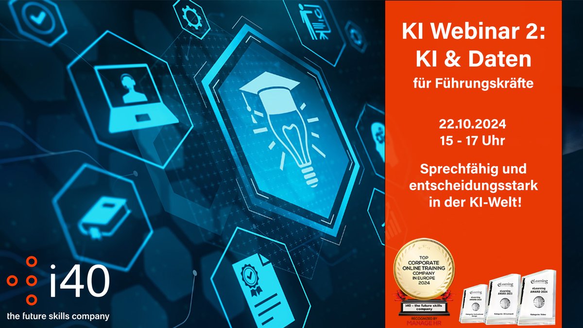 Exklusives Webinar für Führungskräfte: "KI &amp; Data: Das volle KI-Potenzial ausschöpfen durch Datenoptimierung"

📅 22. Okt. 2024, 15:00–17:00 Uhr
🔗Anmeldung: tinyurl.com/mu9bw3z6