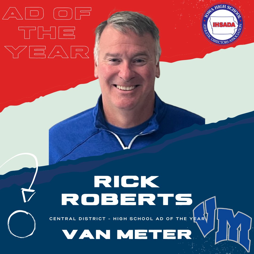 IHSADA (@iowahsada) on Twitter photo Congratulations to Rick Roberts of Van Meter for being named the IHSADA Central District High School Athletic Director of the Year! Your dedication and leadership have made a significant impact on student-athletes and the community. <a href="/VanMeterDawgs/">VanMeterAthletics</a> <a href="/vanmeterschools/">Van Meter Schools</a> Congratulations to Rick Roberts of Van Meter for being named the IHSADA Central District High School Athletic Director of the Year! Your dedication and leadership have made a significant impact on student-athletes and the community. <a href="/VanMeterDawgs/">VanMeterAthletics</a> <a href="/vanmeterschools/">Van Meter Schools</a>