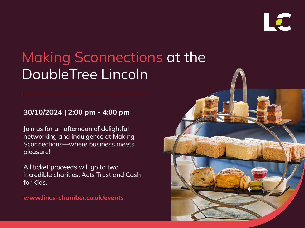 lincscham's tweet photo. Join Us for an Afternoon of Delightful Networking at Making Sconnections!

This is the perfect opportunity to connect with Lincolnshire’s business minds while indulging in a selection of delicious treats.

Book here: https://t.co/uVFY2YClWl https://t.co/Q86NNJxzIV