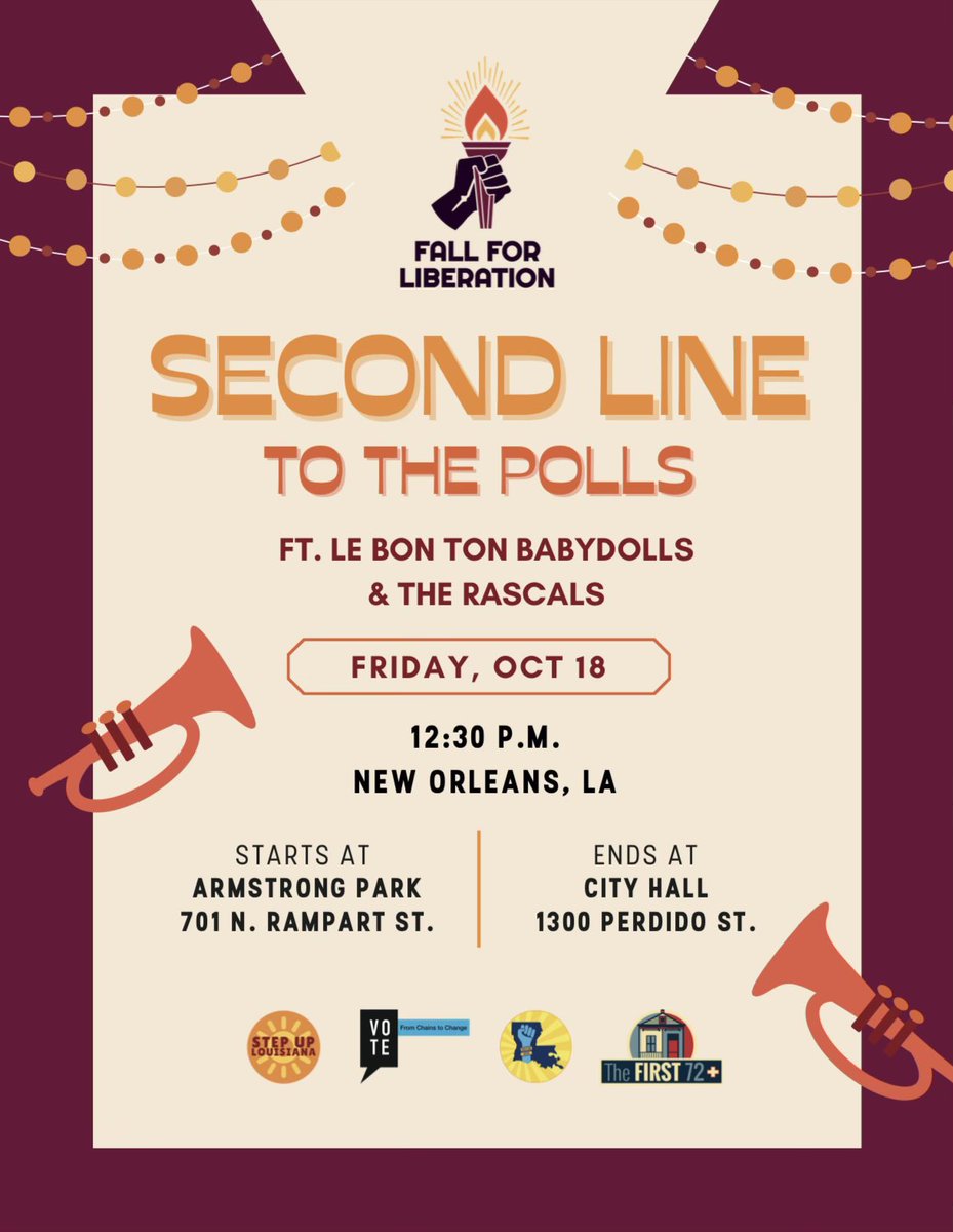 StepUpLA's tweet photo. New Orleans Workers Bill of Rights events
- Block party Saturday 10/12 2300 MLK noon-4
- #HouseEveryOne 10/16 Town Hall 2021 S Dupree 6-730
- Second Line to the Polls Armstrong Park 10/18 12:30pm https://t.co/HtI7uJmk2w