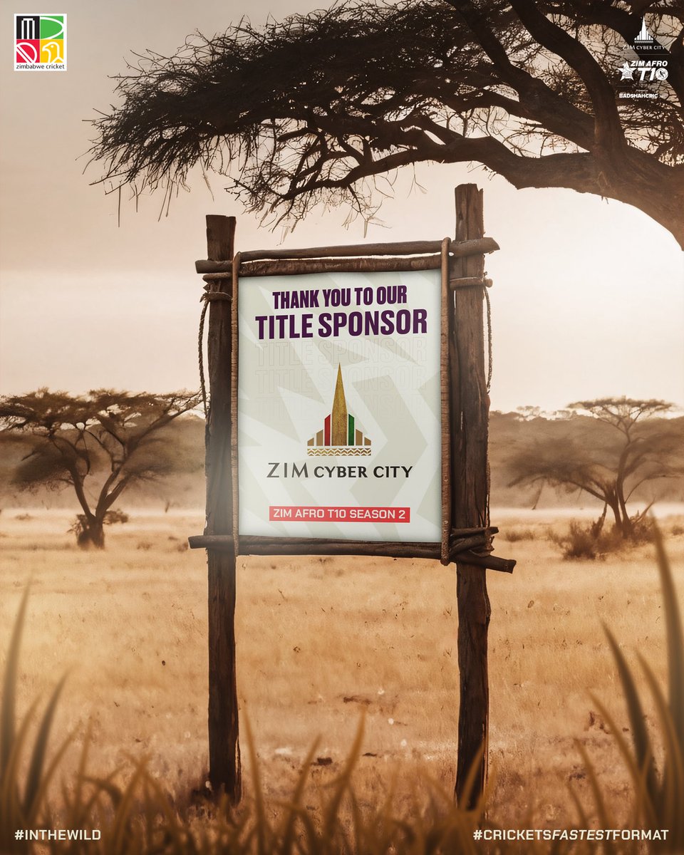 ZimAfroT10 (@zimafrot10) on Twitter photo A heartfelt thank you to <a href="/zimcybercity/">Zim Cyber City</a>: the title sponsor for Zim Afro T10 Season 2
Your support made the tournament a huge success!
#T10League #InTheWild #CricketsFastestFormat #ZimAfroT10 A heartfelt thank you to <a href="/zimcybercity/">Zim Cyber City</a>: the title sponsor for Zim Afro T10 Season 2
Your support made the tournament a huge success!
#T10League #InTheWild #CricketsFastestFormat #ZimAfroT10