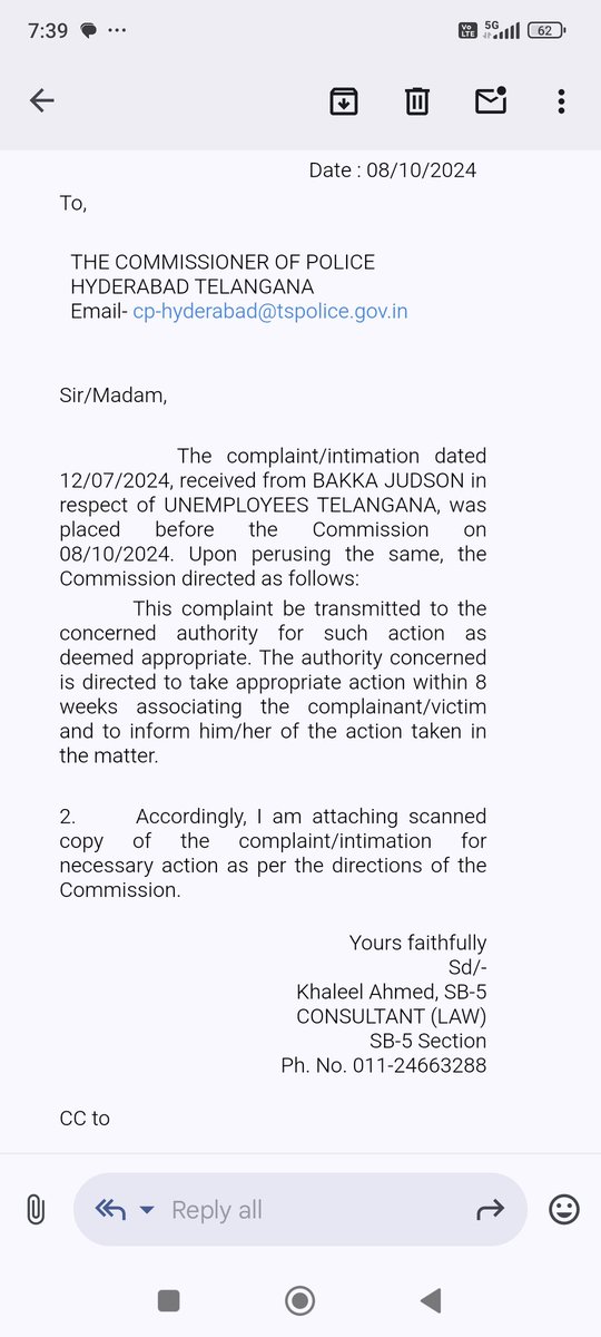 zson_bakka's tweet photo. NHRC directed @CPHydCity for action on police manhandling Aspirants & media #zeenews #pmrtv #mypalyadav #mictvnews #bhargav #Charan at OU action in 8 weeks. https://t.co/l4X75zkdWD