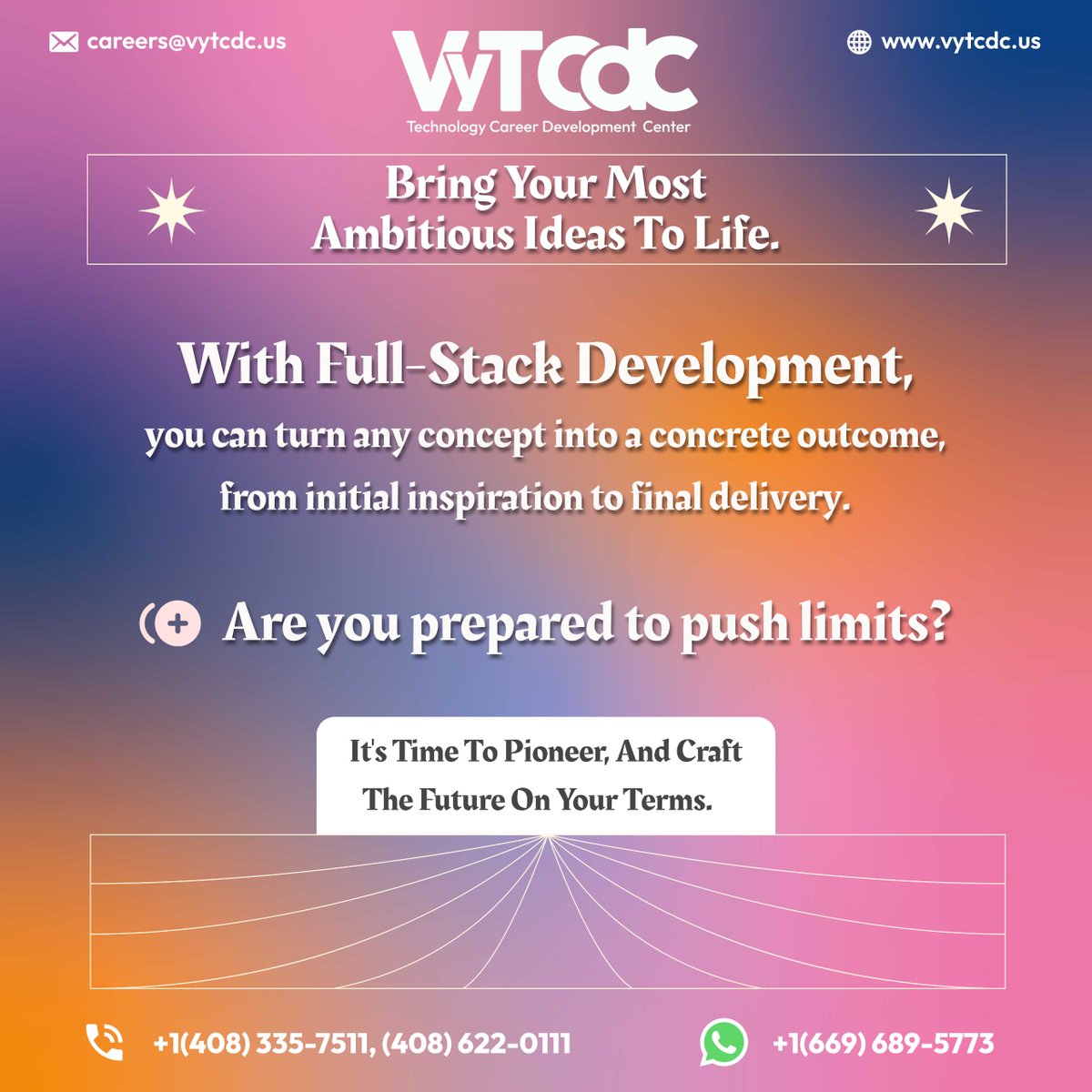 Vytcdcusa2002's tweet image. Bring your most ambitious ideas to life.  
With Full-Stack Development, you can turn any concept into a concrete outcome, from initial inspiration to final delivery.  
It&apos;s time to pioneer, and craft the future on your terms.  

#FullStackDevelopment #InnovateYourIdeas