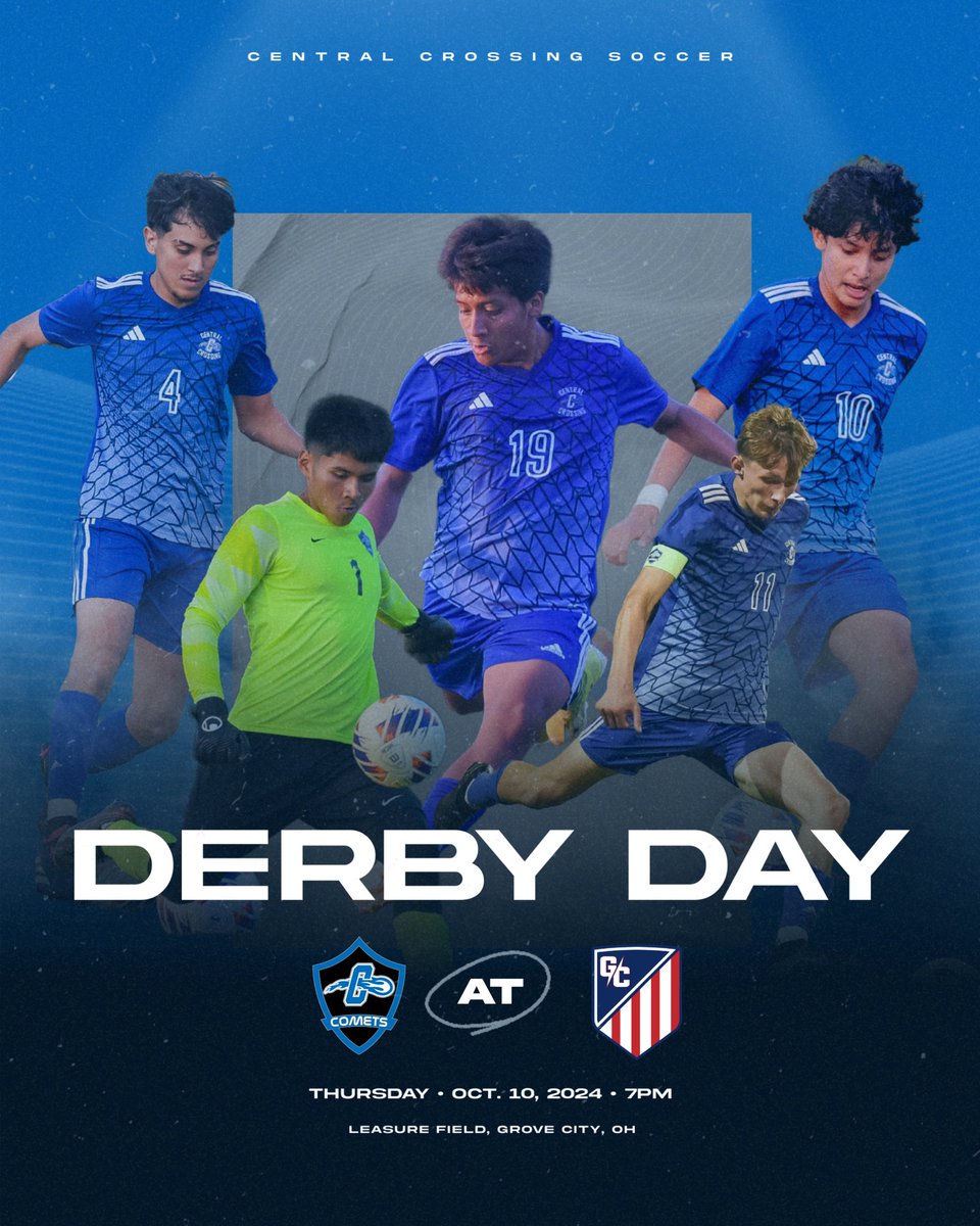 CC_CometsSoccer's tweet photo. ITβS DERBY DAY!!!!
The Comets close the regular season tonight with a trip across Broadway!
JV at 5:30, VAR at 7:15.
#GoComets
#BeatGC https://t.co/40D7yBL9Fw