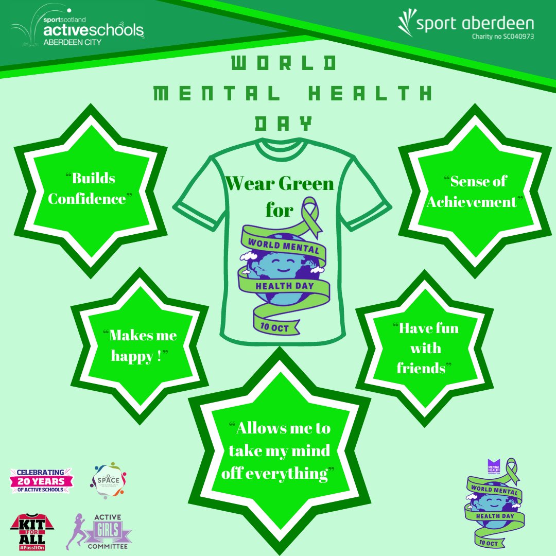 ASC_StMacharASG's tweet image. 💚 Happy World Mental Health Day! 💚
As we mark the day, a vital reminder is that YOUR mental health matters✅ just as much as your physical health, and one of the best ways to support both is through physical activity! 🏃🏃
This is what some of our participants had to say,