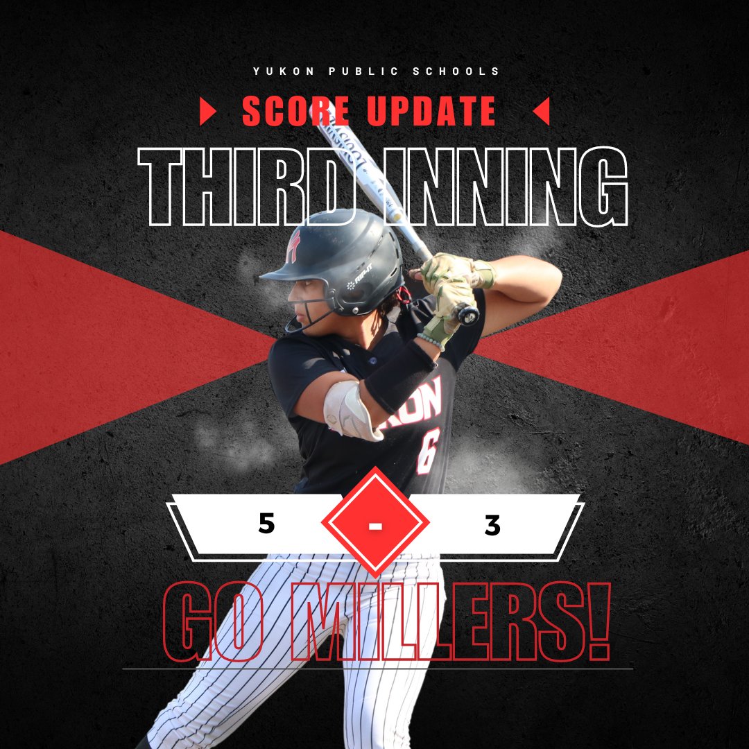 Game 2 update! Top of the 4th, Millers lead Enid 5-3! Keep it up Millers!!!