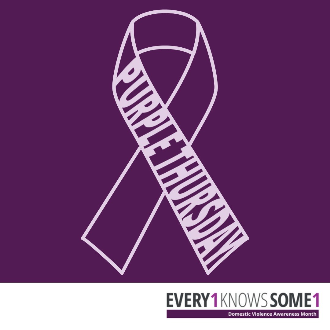 Purple Thursday is Tomorrow!

📷Wear purple to show your support of domestic violence survivors and your commitment to ending abuse. 

Take a selfie in your Purple and share it on social media with #PurpleThursday and #Every1KnowsSome1 Tag <a href="/MCADVdotORG/">MCADV</a> in your post!