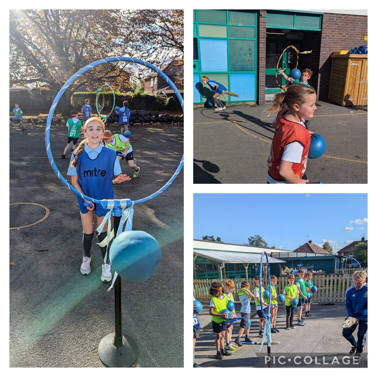 Hogwarts or Comberbach? Year 6 really enjoyed their afternoon playing Quidditch 🪄 @ComberbachMrsLG  @ComberbachMrsY