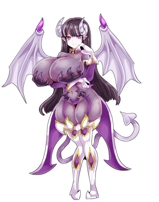 #COEIROINK #アンジーさん #サキュバス 合成音声でクソデカ悪魔が出てきたので描かざるをえなかった。アンジーさんの立ち絵です。 