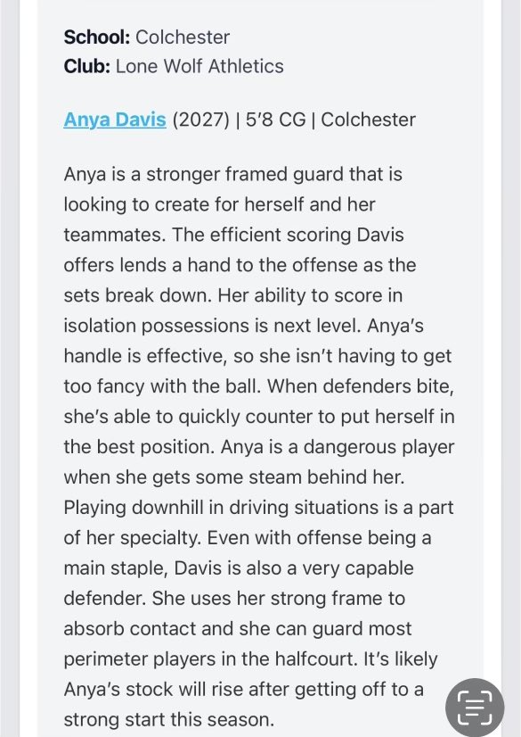 Anya Davis (@adavis25_) on Twitter photo Thank you for the write up <a href="/PGHNewEngland/">Prep Girls Hoops New England</a> ! Excited for this season!
<a href="/LWAVT/">Lone Wolf Athletics</a> Thank you for the write up <a href="/PGHNewEngland/">Prep Girls Hoops New England</a> ! Excited for this season!
<a href="/LWAVT/">Lone Wolf Athletics</a>