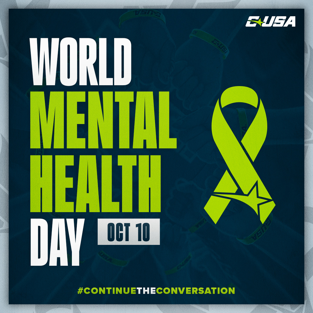 Join us in highlighting the importance of World Mental Health Day. 

Student-athletes push themselves to be their best, on and off the field. When the game is on the line, mental health matters.

It's okay not to be okay. #ContinueTheConversation