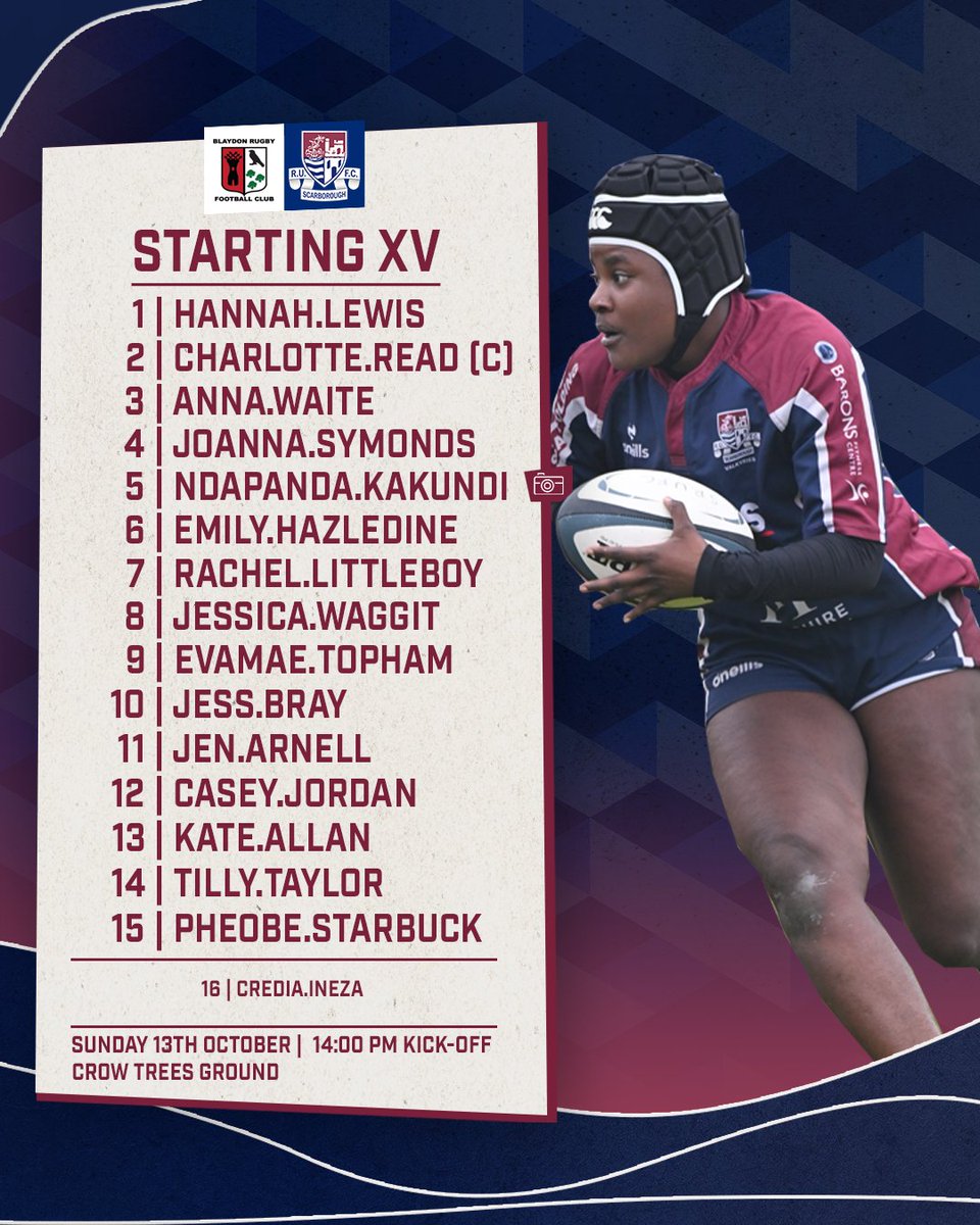 📰𝐕𝐚𝐥𝐤𝐲𝐫𝐢𝐞𝐬 𝐓𝐞𝐚𝐦 𝐍𝐞𝐰𝐬

The Valkyries return to action on Sunday as they travel to take on Blaydon Redkites Women 

*Lineup subject to change