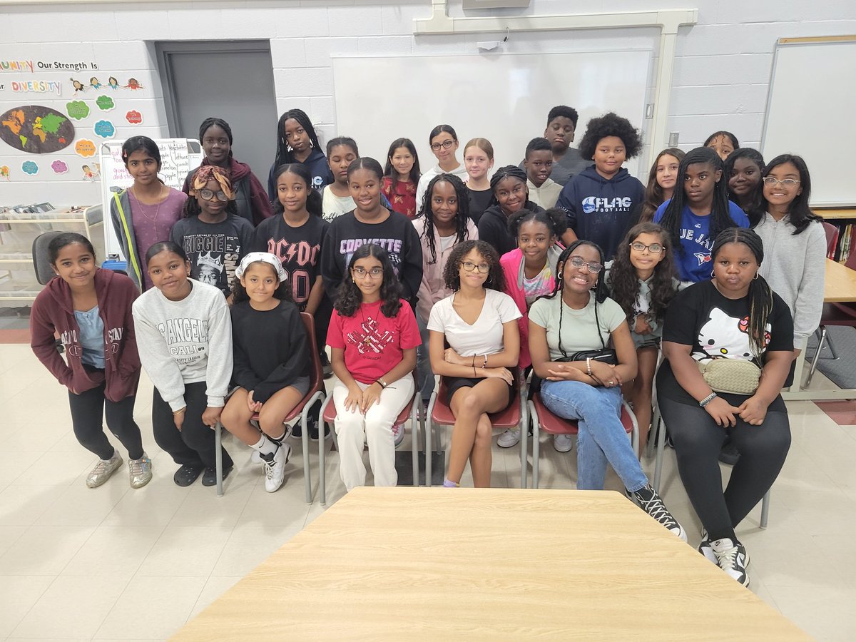 This year's School Spirit Committee! They will help create a monthly school bulletin board. Under the leadership of <a href="/mssantin_grade1/">Miss D. Santin</a> they will run several of the school spirit weeks! Thanks <a href="/HCMaltonDPCDSB/">Holy Cross Malton</a> ##aviatorleaders