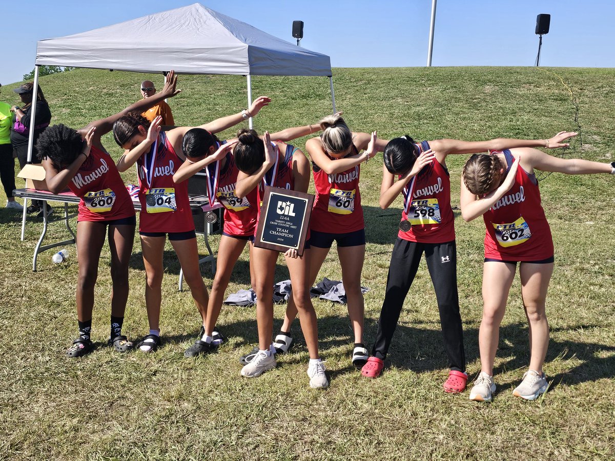 Manvel XC & Girls T&F (@manvelmavs_xc) on Twitter photo π¨π¨DISTRICT CHAMPSπ¨π¨
Congratulations to the Lady Mavs for placing 1st at the District 22-6A Cross Country Meet. They punched their ticket to the Region 3 Cross Country Champoinships in Huntsville!
#HokaHey #RecuitManvel
<a href="/ManvelHS/">Manvel High School</a> <a href="/CoachKirkMartin/">Kirk Martin</a> <a href="/HokaHeyAP/">HokaHeyAthleticPerformamce</a> <a href="/HokaHeyBooster/">Manvel Ath Booster Club πππβΎοΈπ₯β½οΈβ³πββοΈποΈπβπ</a> π¨π¨DISTRICT CHAMPSπ¨π¨
Congratulations to the Lady Mavs for placing 1st at the District 22-6A Cross Country Meet. They punched their ticket to the Region 3 Cross Country Champoinships in Huntsville!
#HokaHey #RecuitManvel
<a href="/ManvelHS/">Manvel High School</a> <a href="/CoachKirkMartin/">Kirk Martin</a> <a href="/HokaHeyAP/">HokaHeyAthleticPerformamce</a> <a href="/HokaHeyBooster/">Manvel Ath Booster Club πππβΎοΈπ₯β½οΈβ³πββοΈποΈπβπ</a>
