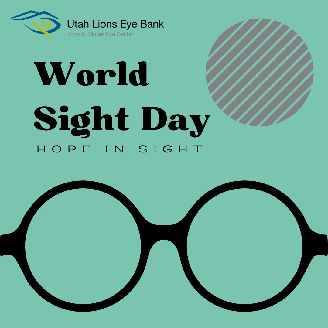 Utah_Eye_Bank's tweet photo. On World Sight Day, Utah Lions Eye Bank reaffirms our commitment to restoring vision through eye donation. Every donation transforms lives. Join us in raising awareness for eye health!
#WorldSightDay #EyeDonation #RestoringSight https://t.co/mV6VqjkJYj