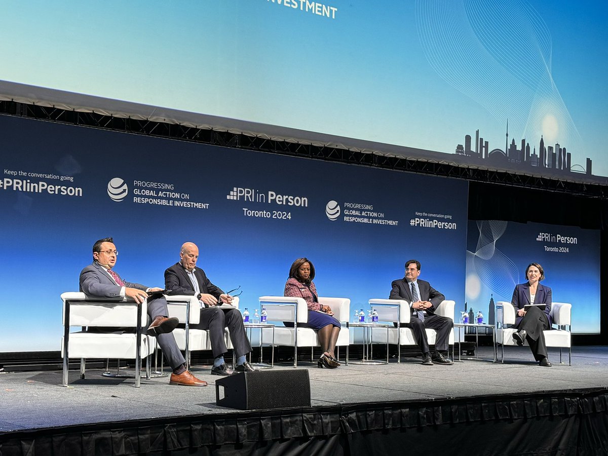 SandaOjiambo's tweet photo. Great to join the panel on how AI can drive sustainable business practices at #PRIinPerson. As we look to the future, ensuring AI aligns with responsible investment principles will be critical to achieving long-term value and positive impact. https://t.co/uO6fNEirAC