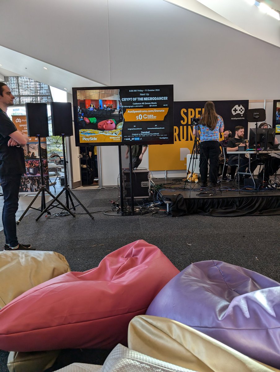 Time to watch some Crypt of the Necrodancer speedrunning! #paxaus2024