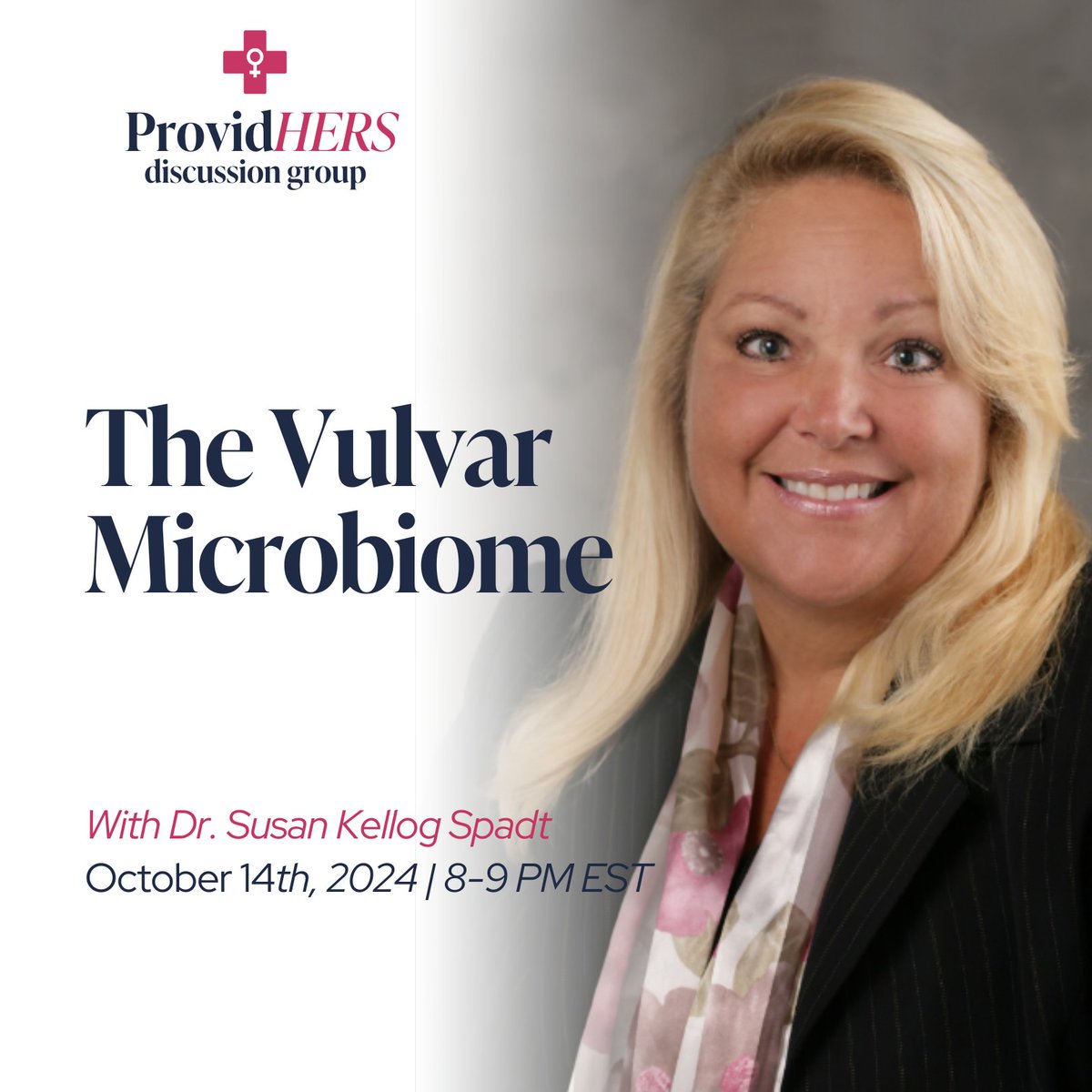 Join us Monday, October 14th at 8:00 PM for a case-based discussion on "The Vulvar Biome" with Susan Kellogg-Spadt PhD, CRNP, IF, CSC, FCST.

To join us, register through: msmedicine.com/providhers-dis…