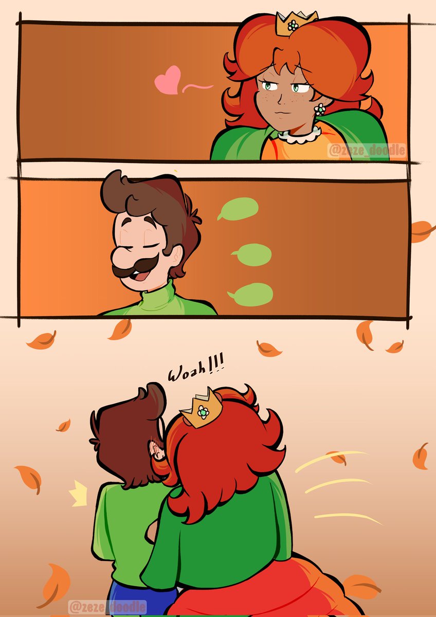 zeezee_doodle's tweet image. He is taking care of her 🧡💚

#Luaisy #princessDaisy #Luigi #fanart
