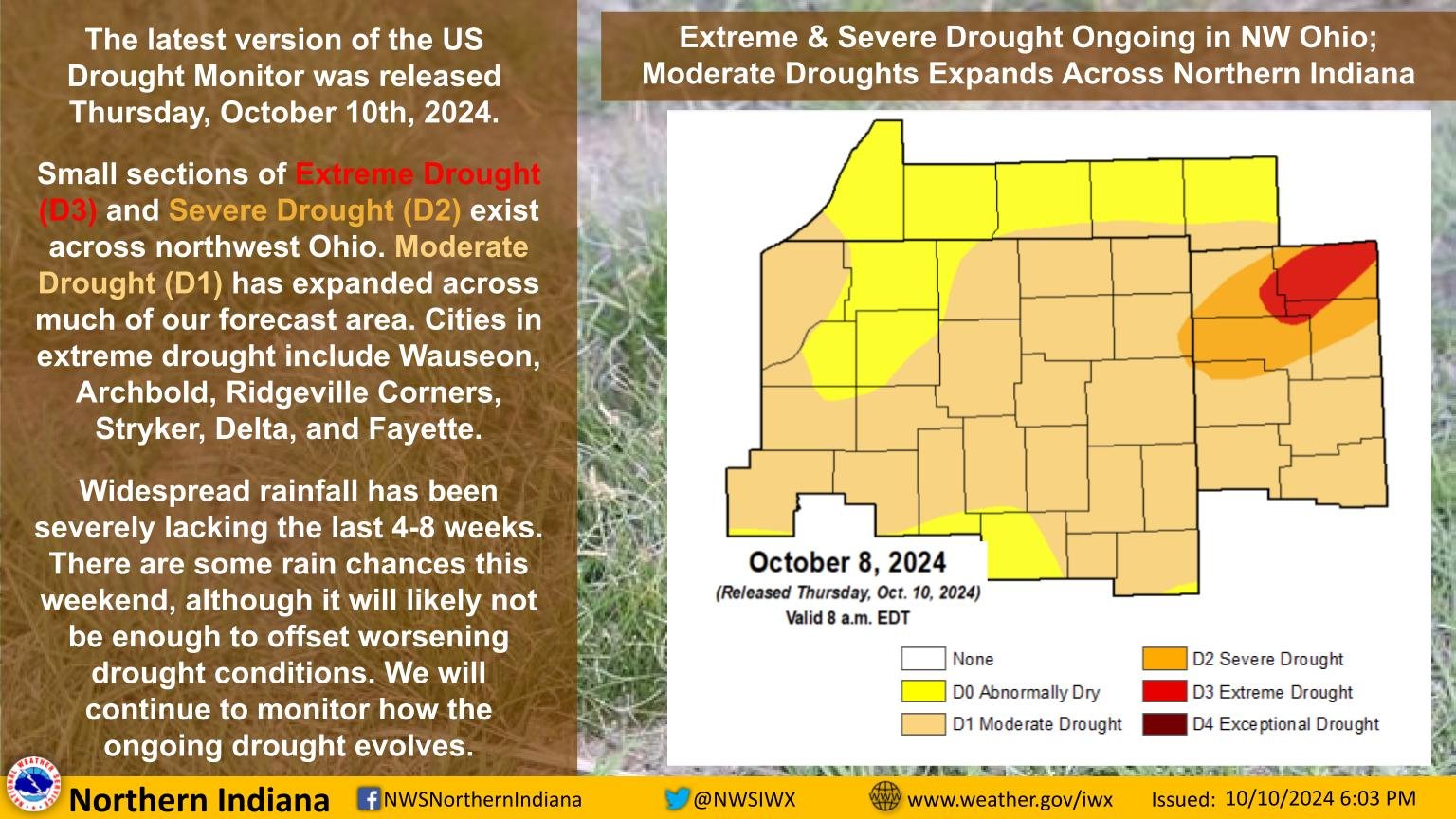 NWS Northern Indiana on X: &ldquo;The newest version of the US Drought 